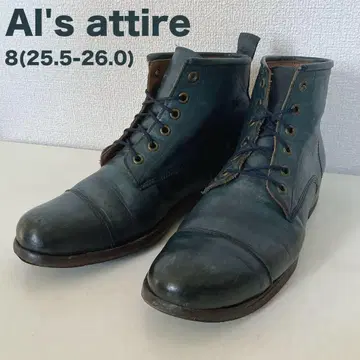 al'sattire 알즈아타이어 레이스업 부츠 네이비 26