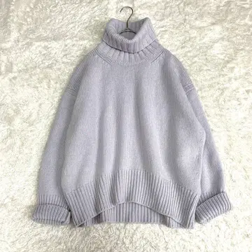 GALERIE VIE 파인 울 하이넥 풀오버 라이트 퍼플