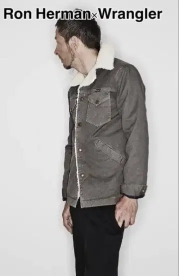 론 헤르만 랭글러 보아 런치 코트 자켓 카키 그레이 M