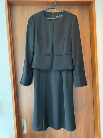 블랙 포멀 원피스 수트 5부 소매 자켓 포함