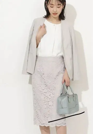 레이스 타이트 스커트 NATURALBEAUTYBASIC 스커트 그레이