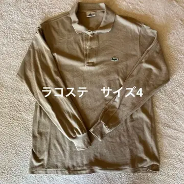 LACOSTE 베이지 피케 셔츠 사이즈 4