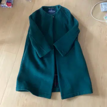 LONDON TRADITION 노카라 다크 그린 롱 코트