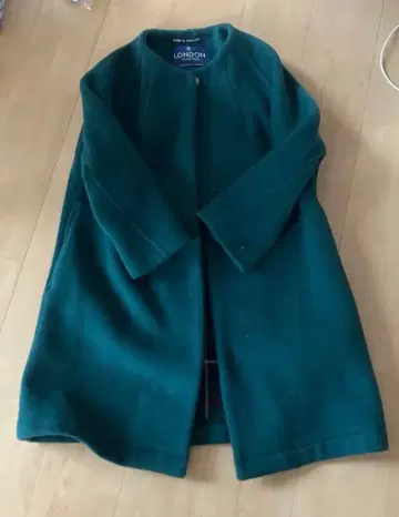 LONDON TRADITION 노카라 다크 그린 롱 코트