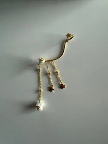 골드 펄 별 참 이어커프