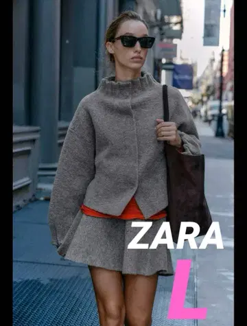 ZARA 자라 니트 봄버 자켓 L