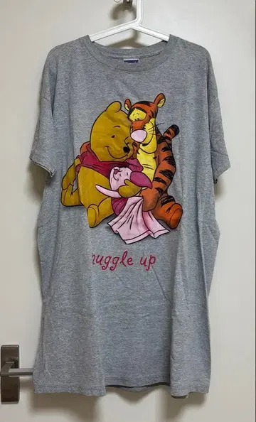 POOh 캐릭터 반팔 셔츠 곰돌이 푸 디즈니 그레이 XL