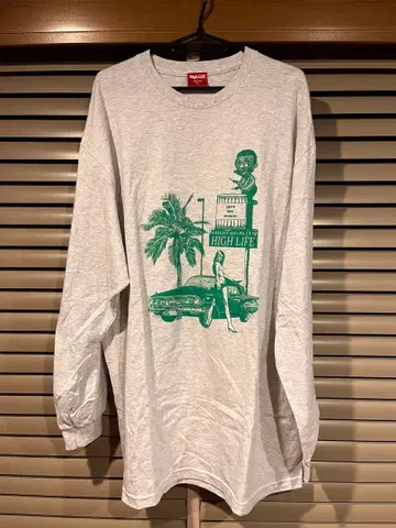 High Life 그래픽 롱 슬리브 티셔츠 XL