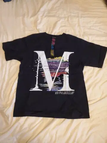 M 로고 컬러풀 그래픽 T셔츠 모가미 모가 콜라보