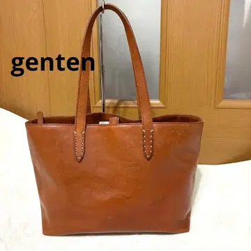 genten 토트백 가죽 브라운 A4 추천 사이즈