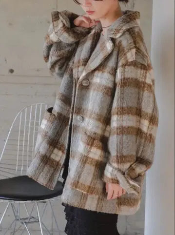 [Kastane] [헤이세이 플라밍고 NICO 착용] 부클레 미들 코트