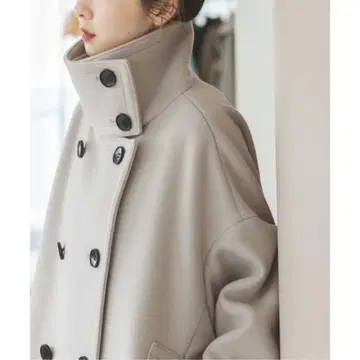 NOBLE 스탠드 카라 오버코트