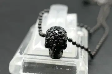 미사용 저스틴 데이비스 스컬 목걸이 블랙 SNJ510