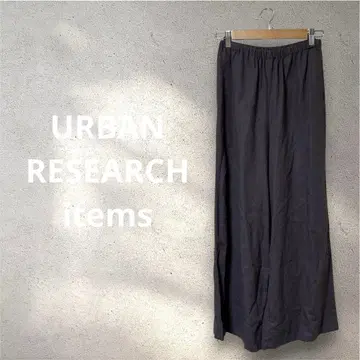 URBAN RESEARCH ITEMS 린넨 혼방 와이드 팬츠 마 릴랙스