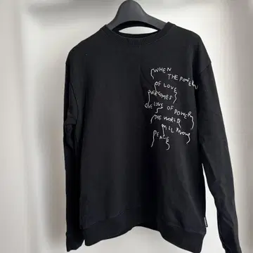 roarguns 블랙 니트 맨투맨 사이즈 2