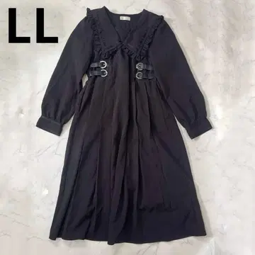 DearMyLove 버클 벨트 세일러 원피스 LL 빅 사이즈 블랙