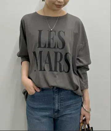 라운지 드레스 시어 로고 롱T