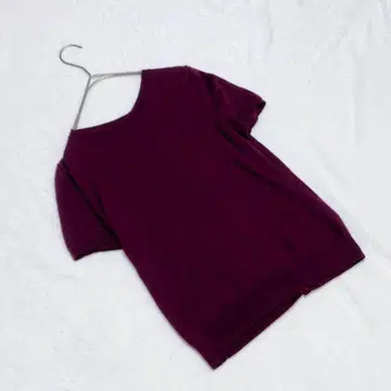 KN0338 [브룩스브라더스] 니트 [XS] 백 버튼 디자인 퍼플