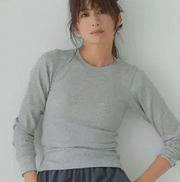 미사용  FORME 리브 티셔츠 그레이 프리 사이즈