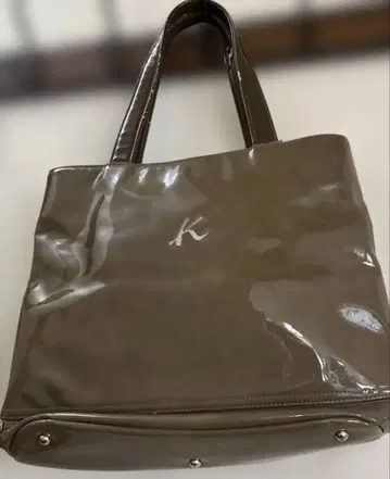 [키타무라] 올리브 그린 토트백 K 로고 포함