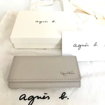 [ 미사용 ] 에네스베 4연 키케이스 가죽 그레이지