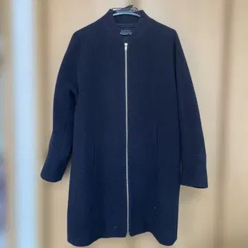 MACPHEE 네이비 집업 롱 코트