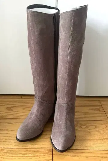 [ 미사용품 ] 카네마츠 스웨이드 가죽 롱 부츠 크리스탈 힐