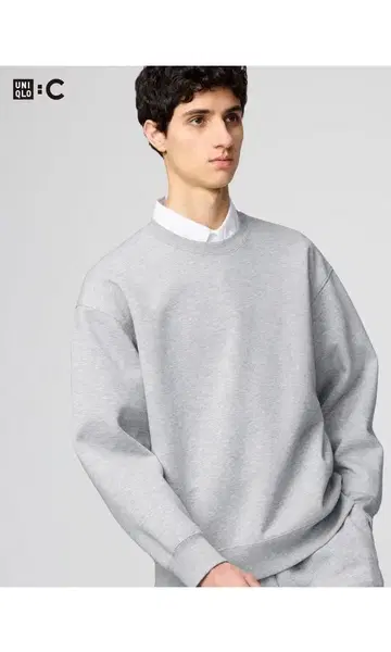 UNIQLO:C 오버사이즈 스웨트 셔츠/그레이 S