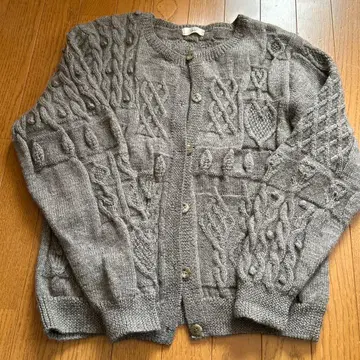 NOUGAT 그레이 케이블 니트 가디건