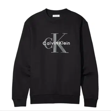 Calvin Klein 블랙 크루넥 맨투맨