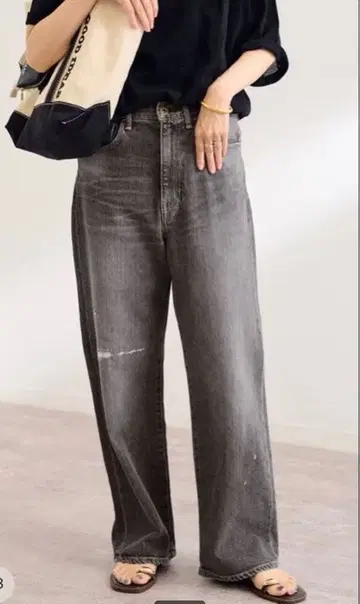 FRAMeWORK 프레임워크 데님 스트레이트 팬츠 2 그레이