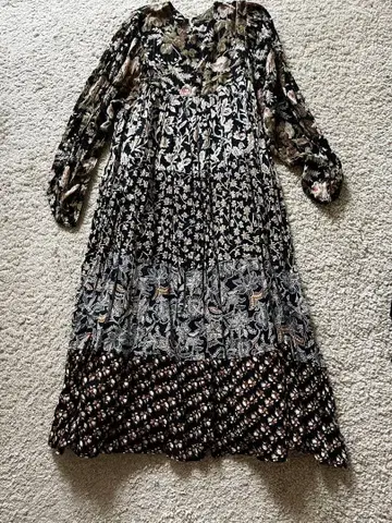 Freada 인도 면 티어드 롱 원피스