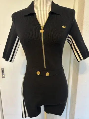 아디다스 오리지널 프리미엄 니트 바디수트 블랙 사이즈 L