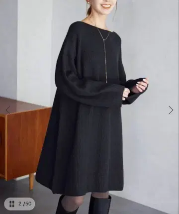 [ WEB 한정판/추가 ] 파인 울 니트 미니 원피스