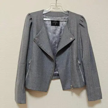 새상품급 이네드 라이더 자켓 울 소재 그레이 9호