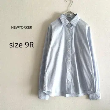 [ NEWYORKER ] 뉴요커 긴팔 셔츠 스트라이프 블루 화이트