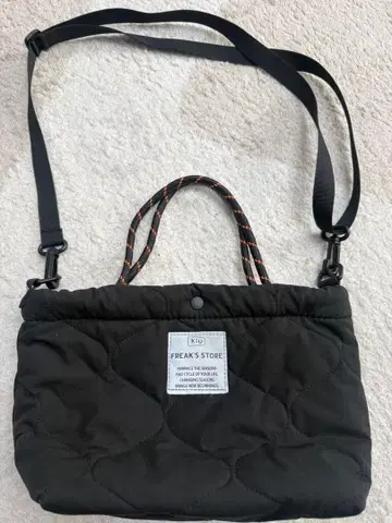 FREAK'S STORE 퀼팅 숄더백 블랙