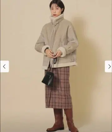 레이빔즈 페이크 무스탕 보머 블루종