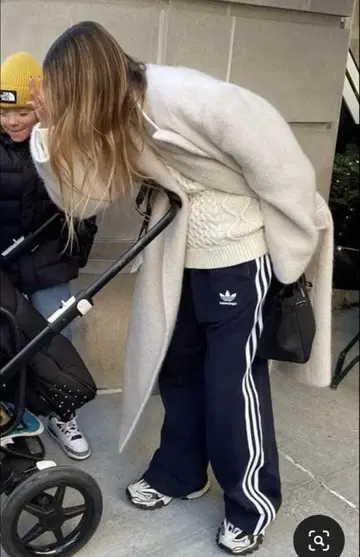 아디다스 와이드 팬츠 네이비 3선