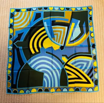 미사용 Emilio Pucci 실크 스카프 대형 실크 빈티지