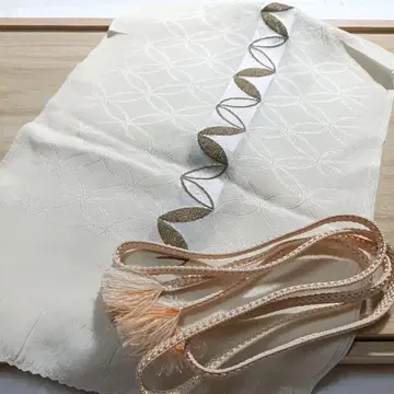 16 허리띠 오비 장식 천 세트 화이트 칠보