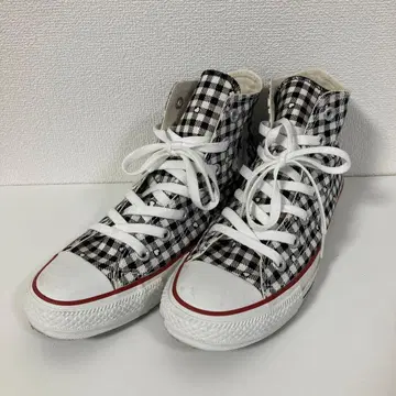 새상품급 converse STAR 체크 무늬 하이컷 스니커즈 24cm
