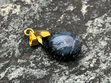 블랙 마노 드롭형 펜던트