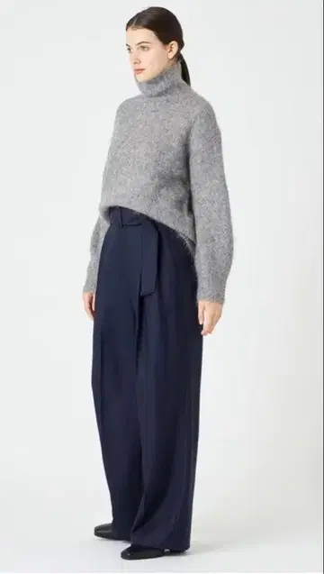 BEIGE TERNES (테르누) 벨티드 팬츠 와이드 팬츠