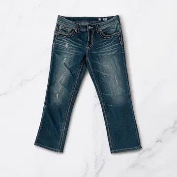 구제 의류 남성용 스트레이트 데님