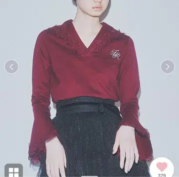 [ USAGI ONLINE 한정판 ] 자수 세일러 카라 티셔츠