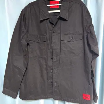 HUGO 블랙 긴팔 셔츠 자켓 XL