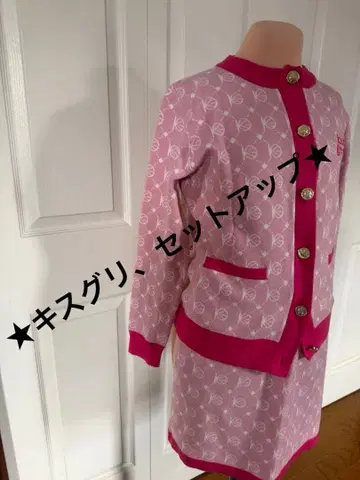 여성용,골프,kiss on the green 핑크 셋업