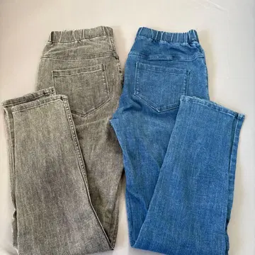 2개 세트 BEARDSLEY 데님 팬츠 사이즈 0 그레이 블루