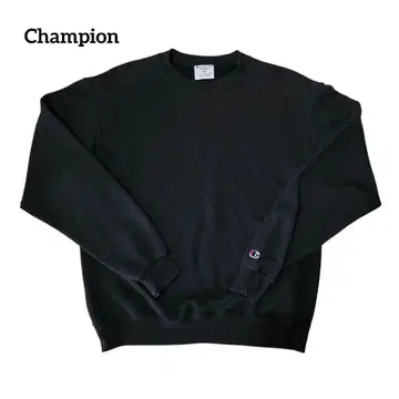 Champion 블랙 맨투맨 M Eco Authentic